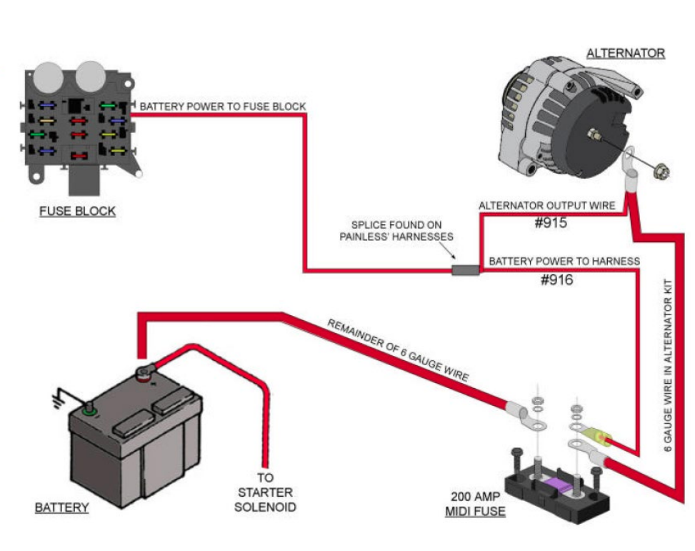1-Wire Alternator Installation Instructions – CVF Racing  Battery Alternator Wiring Diagram    CVF Racing